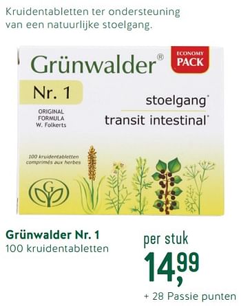 Promoties Grünwalder nr. 1 - Grunwalder - Geldig van 24/09/2018 tot 21/10/2018 bij Holland & Barret