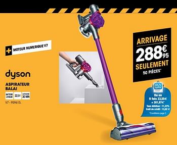 Promotions Dyson aspirateur balai v7 - Dyson - Valide de 27/09/2018 à 17/10/2018 chez Electro Depot