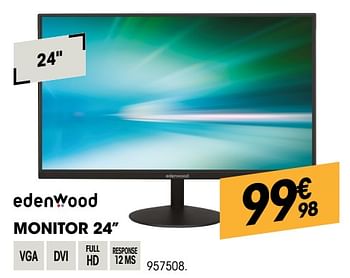 Promoties Edenwood monitor 24`` - Edenwood  - Geldig van 27/09/2018 tot 17/10/2018 bij Electro Depot