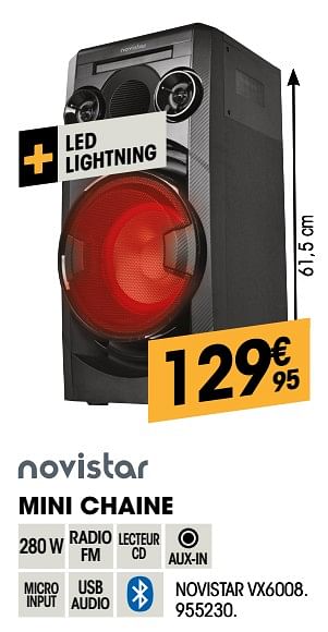 Promotions Novistar mini chaine novistar vx6008 - Novistar - Valide de 27/09/2018 à 17/10/2018 chez Electro Depot
