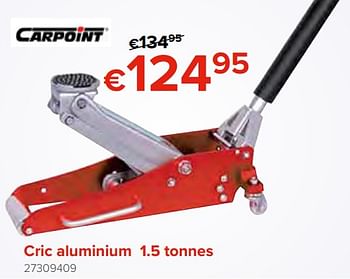 Promotions Cric aluminium 1.5 tonnes - Carpoint - Valide de 28/09/2018 à 21/10/2018 chez Euro Shop