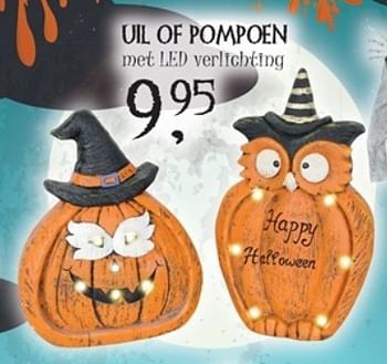Promoties Uil of pompoen - Happy Halloween - Geldig van 24/09/2018 tot 13/10/2018 bij Van Cranenbroek