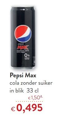 Promoties Pepsi max cola zonder suiker - Pepsi - Geldig van 26/09/2018 tot 09/10/2018 bij OKay