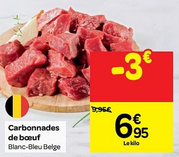 Promotions Carbonnades de boeuf - Produit maison - Carrefour  - Valide de 26/09/2018 à 01/10/2018 chez Carrefour