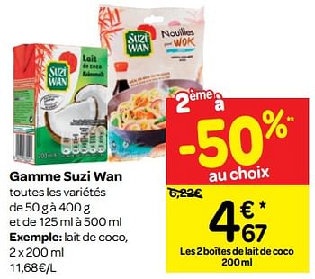 Promotions Gamme suzi wan - Suzi Wan - Valide de 26/09/2018 à 01/10/2018 chez Carrefour