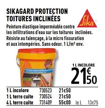 promotion brico depot sikagard protection toitures inclinees sika construction renovation valide jusqua 4 promobutler sous couverture toiture planche de rive bois