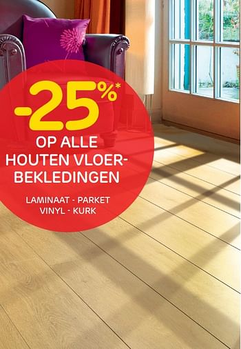 Promoties -25% op alle houten vloerbekledingen - Huismerk - BricoPlanit - Geldig van 02/10/2018 tot 08/10/2018 bij BricoPlanit