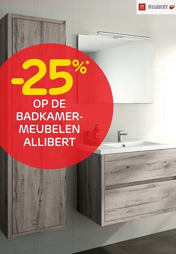 Promoties -25% op de badkamermeubelen allibert - Allibert - Geldig van 02/10/2018 tot 08/10/2018 bij BricoPlanit