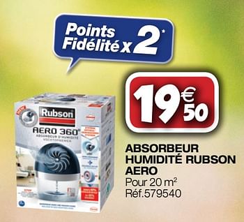 Promotions Absorbeur humidité rubson aero - Rubson - Valide de 26/09/2018 à 14/10/2018 chez Bricolex