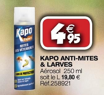 Promotions Kapo anti-mites + larves - Kapo - Valide de 26/09/2018 à 14/10/2018 chez Bricolex