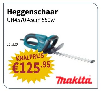 Promoties Makita heggenschaar uh4570 45cm 550w - Makita - Geldig van 27/09/2018 tot 10/10/2018 bij Cevo Market
