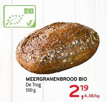 Promoties Meergranenbrood bio - De Trog - Geldig van 10/10/2018 tot 23/10/2018 bij Alvo