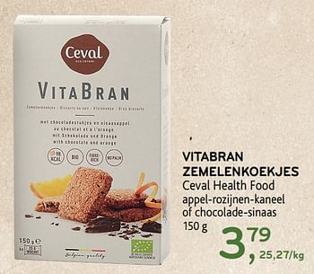 Promoties Vitabran zemelenkoekjes - Ceval - Geldig van 10/10/2018 tot 23/10/2018 bij Alvo