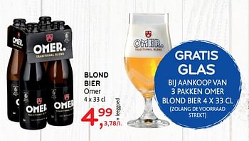 Promoties Blond bier - Omer - Geldig van 10/10/2018 tot 23/10/2018 bij Alvo