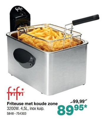 Promoties Frifri friteuse met koude zone - FriFri - Geldig van 01/10/2018 tot 28/10/2018 bij Home & Co