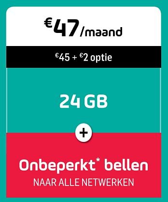 Promoties 24 gb + onbeperkt bellen - Huismerk - Base - Geldig van 30/09/2018 tot 17/10/2018 bij Base
