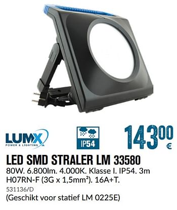 Promoties Lumx led smd straler lm 33580 - LumX - Geldig van 01/10/2018 tot 30/11/2018 bij Meno Pro