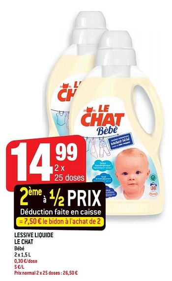 Promotion Smatch Lessive Liquide Le Chat Le Chat Menage Valide Jusqua 4 Promobutler