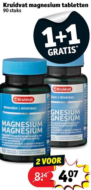 Onhandig Verspilling Uitdrukkelijk Huismerk - Kruidvat Kruidvat magnesium tabletten - Promotie bij Kruidvat