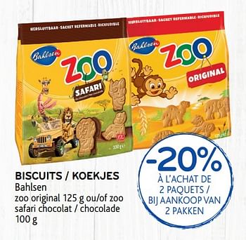 Promoties Biscuits - Bahlsen - Geldig van 10/10/2018 tot 23/10/2018 bij Alvo