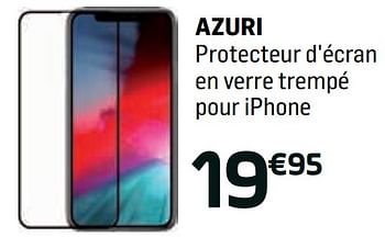 Promotions Azuri protecteur d`écran en verre trempé pour iphone - Azuri - Valide de 30/09/2018 à 17/10/2018 chez Base