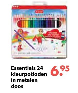Promoties Essentials 24 kleurpotloden in metalen doos - Bruynzeel - Geldig van 08/10/2018 tot 06/12/2018 bij Multi Bazar