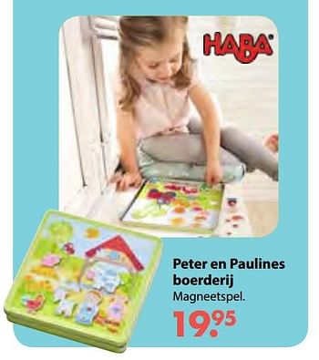 Promoties Peter en paulines boerderij - Haba - Geldig van 08/10/2018 tot 06/12/2018 bij Multi Bazar