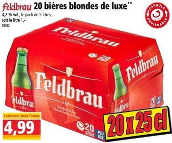 Promoties 20 bières blondes de luxe - Feldbrau - Geldig van 03/10/2018 tot 09/10/2018 bij Norma