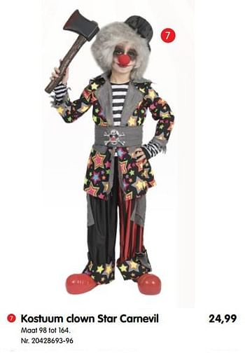 Promoties Kostuum clown star carnevil - Huismerk - Fun - Geldig van 26/09/2018 tot 31/10/2018 bij Fun