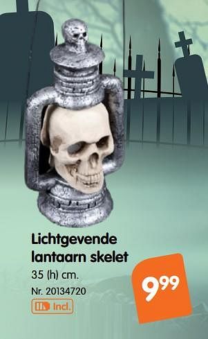 Promoties Lichtgevende lantaarn skelet - Huismerk - Fun - Geldig van 26/09/2018 tot 31/10/2018 bij Fun