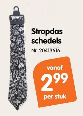 Promoties Stropdas schedels - Huismerk - Fun - Geldig van 26/09/2018 tot 31/10/2018 bij Fun