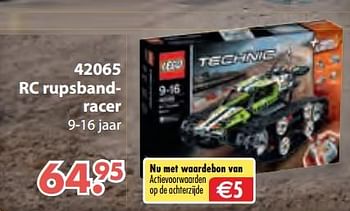 Promoties Rc rupsband - racer - Lego - Geldig van 08/10/2018 tot 06/12/2018 bij Multi Bazar