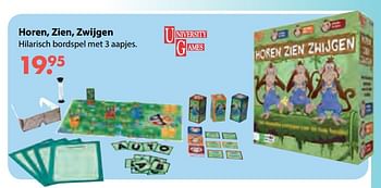 Promoties Horen, zien, zwijgen - University Games - Geldig van 08/10/2018 tot 06/12/2018 bij Multi Bazar