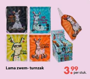 Promoties Lama zwem- turnzak - Huismerk - Multi Bazar - Geldig van 08/10/2018 tot 06/12/2018 bij Multi Bazar