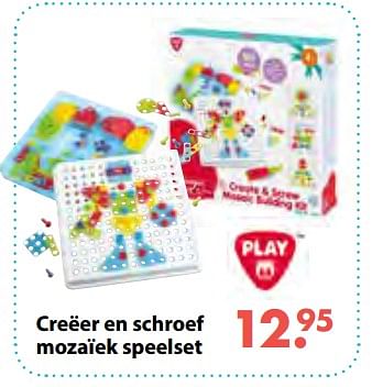 Promoties Creëer en schroef mozaïek speelset - Play-Go - Geldig van 08/10/2018 tot 06/12/2018 bij Multi Bazar