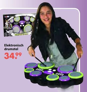 Promoties Elektronisch drumstel - Huismerk - Multi Bazar - Geldig van 08/10/2018 tot 06/12/2018 bij Multi Bazar