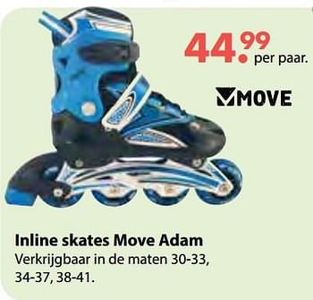 Promoties Inline skates move adam - Move - Geldig van 08/10/2018 tot 06/12/2018 bij Multi Bazar