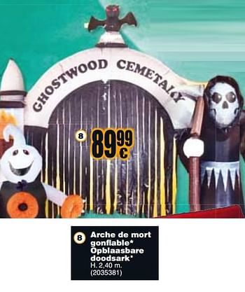 Promotions Arche de mort gonflable opblaasbare doodsark - Produit maison - Cora - Valide de 02/10/2018 à 15/10/2018 chez Cora