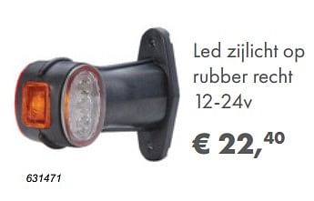 Promoties Led zijlicht op rubber recht - Huismerk - Multi Bazar - Geldig van 01/10/2018 tot 31/10/2018 bij Multi Bazar
