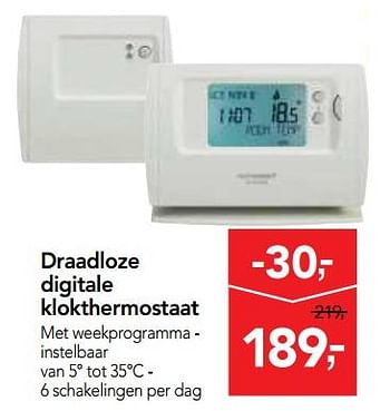 Promoties Draadloze digitale klokthermostaat - Honeywell - Geldig van 10/10/2018 tot 23/10/2018 bij Makro