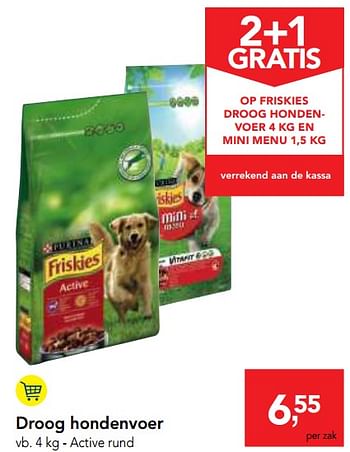 Promoties Droog hondenvoer - Friskies - Geldig van 10/10/2018 tot 23/10/2018 bij Makro