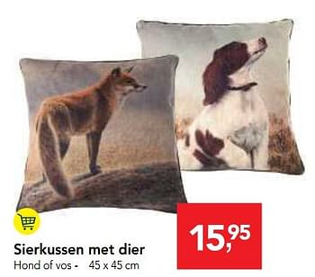 Promoties Sierkussen met dier - Huismerk - Makro - Geldig van 10/10/2018 tot 23/10/2018 bij Makro