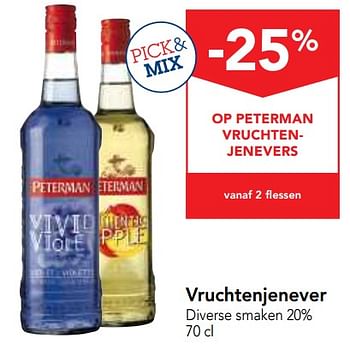 Promoties -25% op peterman vruchtenjenevers - Peterman - Geldig van 10/10/2018 tot 23/10/2018 bij Makro