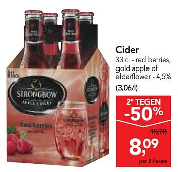 Promoties Cider - Strongbow - Geldig van 10/10/2018 tot 23/10/2018 bij Makro