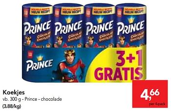 Promoties Koekjes prince - chocolade - Lu - Geldig van 10/10/2018 tot 23/10/2018 bij Makro