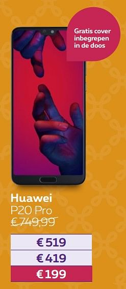 Promoties Huawei p20 pro - Huawei - Geldig van 01/10/2018 tot 31/10/2018 bij Proximus
