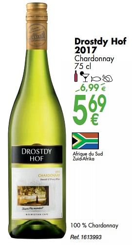 Promoties Drostdy hof 2017 chardonnay - Witte wijnen - Geldig van 02/10/2018 tot 29/10/2018 bij Cora