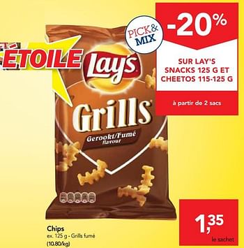 Promotions Chips - Lay's - Valide de 10/10/2018 à 23/10/2018 chez Makro