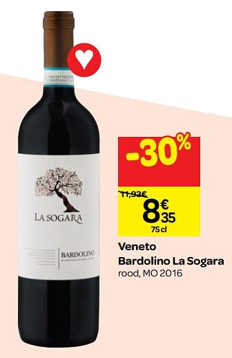 Promotions Veneto bardolino la sogara - Vins rouges - Valide de 26/09/2018 à 23/10/2018 chez Carrefour