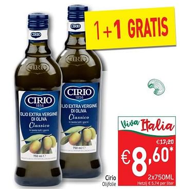 CIRIO Cirio olijfolie - Promotie bij Intermarche